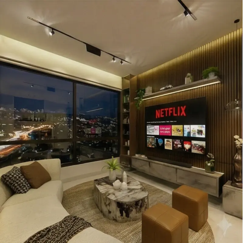 Family room con TV - Terrazas de Rams&eacute;s